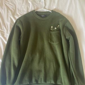 Forever 21 Flower Pocket Crewneck
